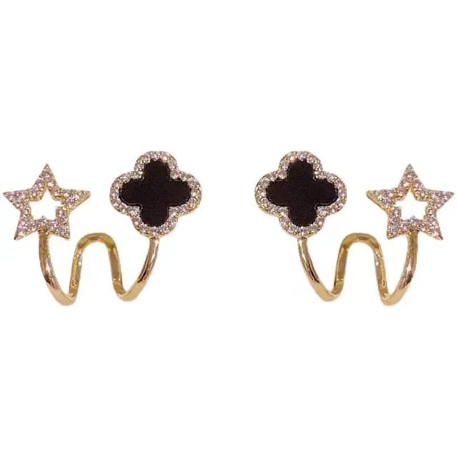 Elegant Leaf Zircon Studs