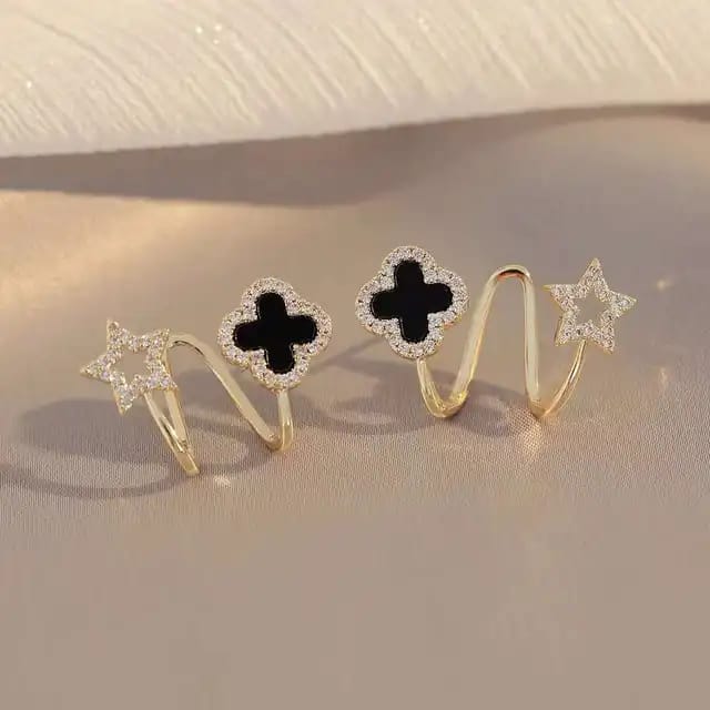 Elegant Leaf Zircon Studs