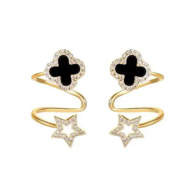 Elegant Leaf Zircon Studs